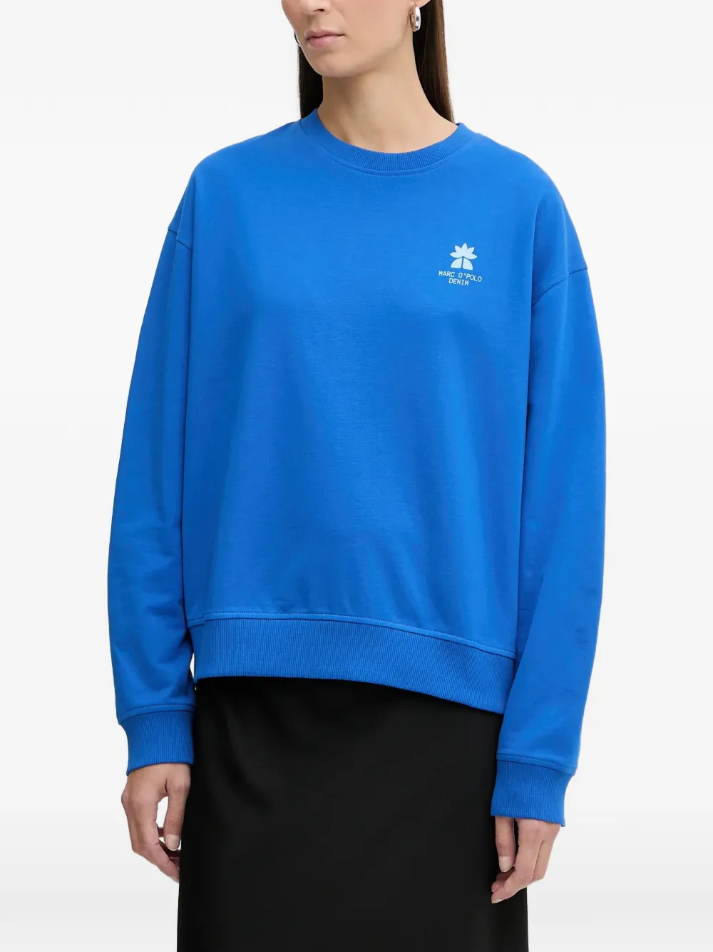 Marc O'Polo graphic-print long-sleeve sweatshirt - Blu