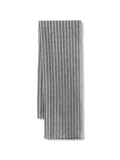 Marc O'Polo striped frayed-edge scarf
