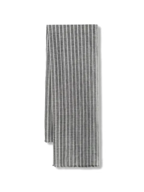 Marc O'Polo striped frayed-edge scarf