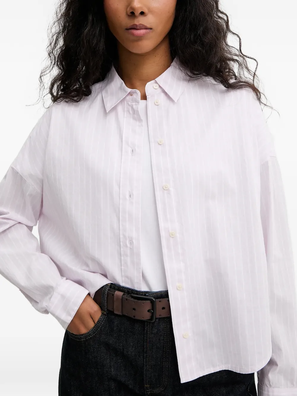 Marc O'Polo Gestreept blouse Roze