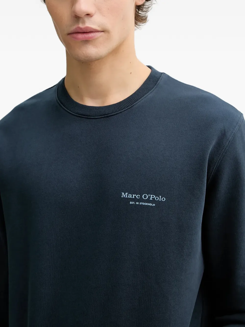 Marc O'Polo Sweater met logoprint Blauw