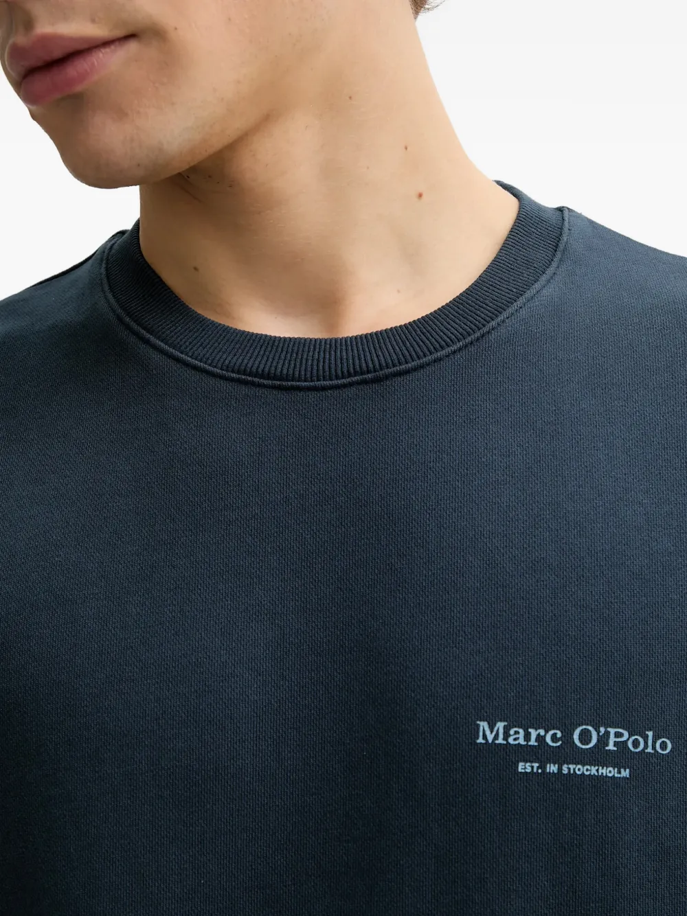 Marc O'Polo Sweater met logoprint Blauw