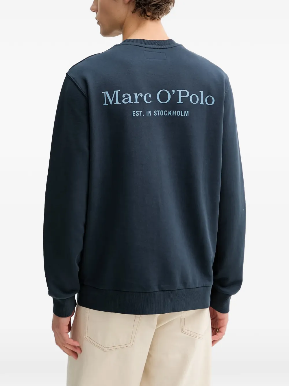 Marc O'Polo Sweater met logoprint Blauw