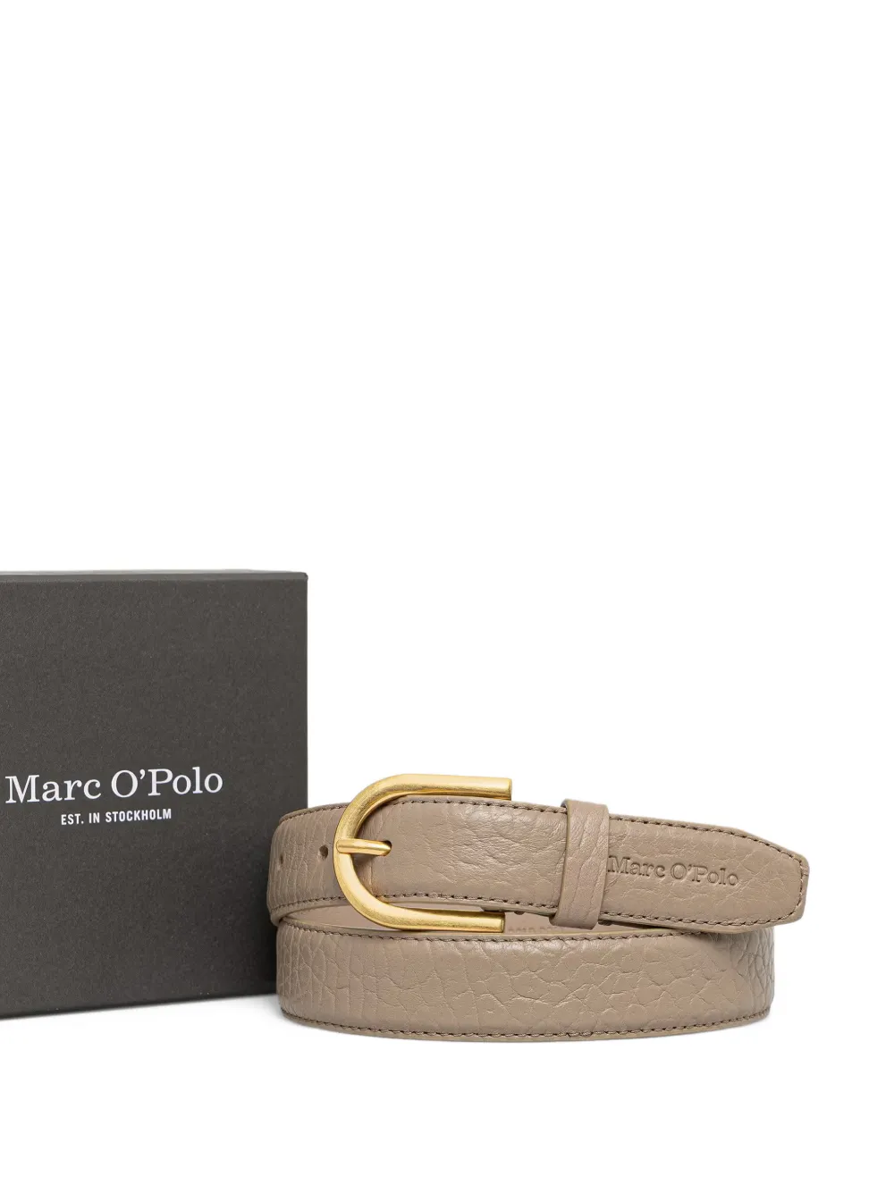 Marc O'Polo Leren gespriem Beige