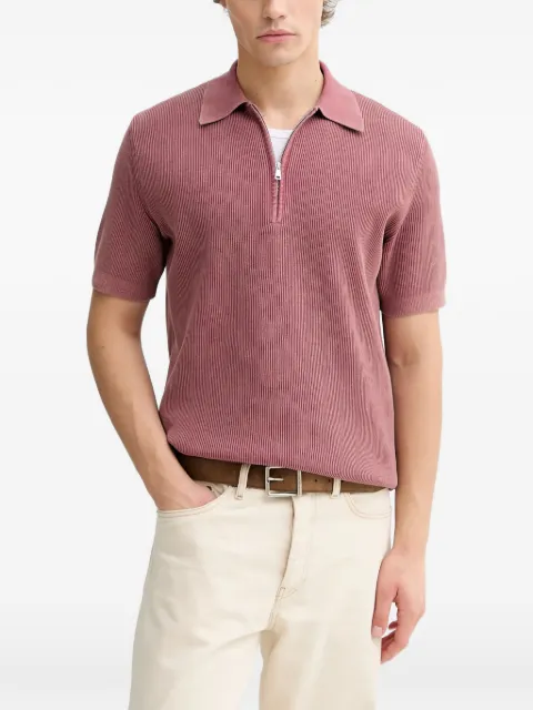 Marc O'Polo ribbed-knit zip-fastening polo shirt