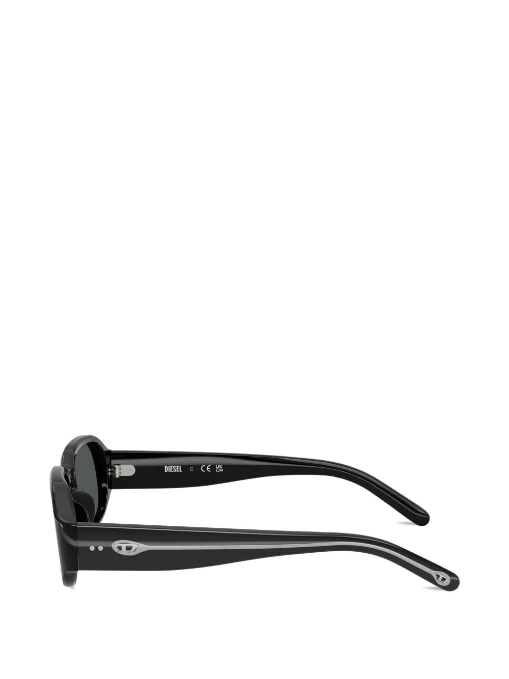  Diesel Gafas De Sol Con Montura Rectangular - Negro 