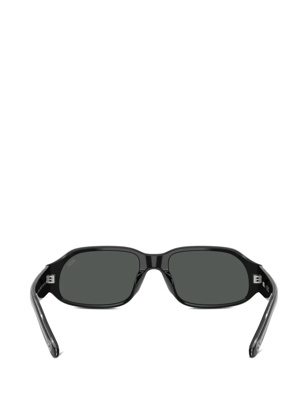Diesel Zonnebril met rechthoekig montuur Zwart