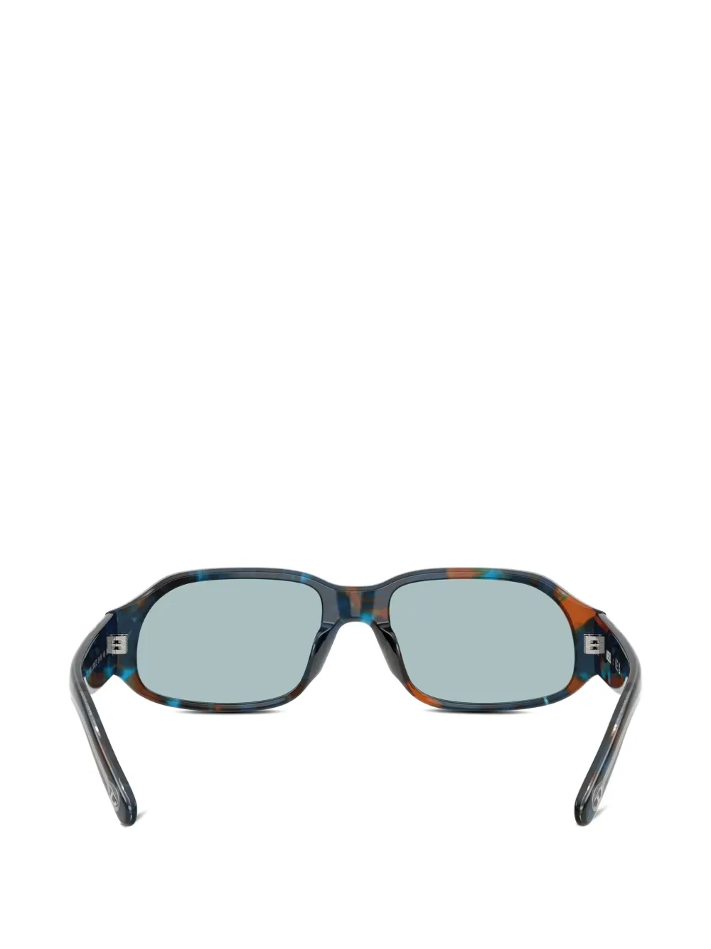 Diesel Zonnebril met rechthoekig montuur Blauw