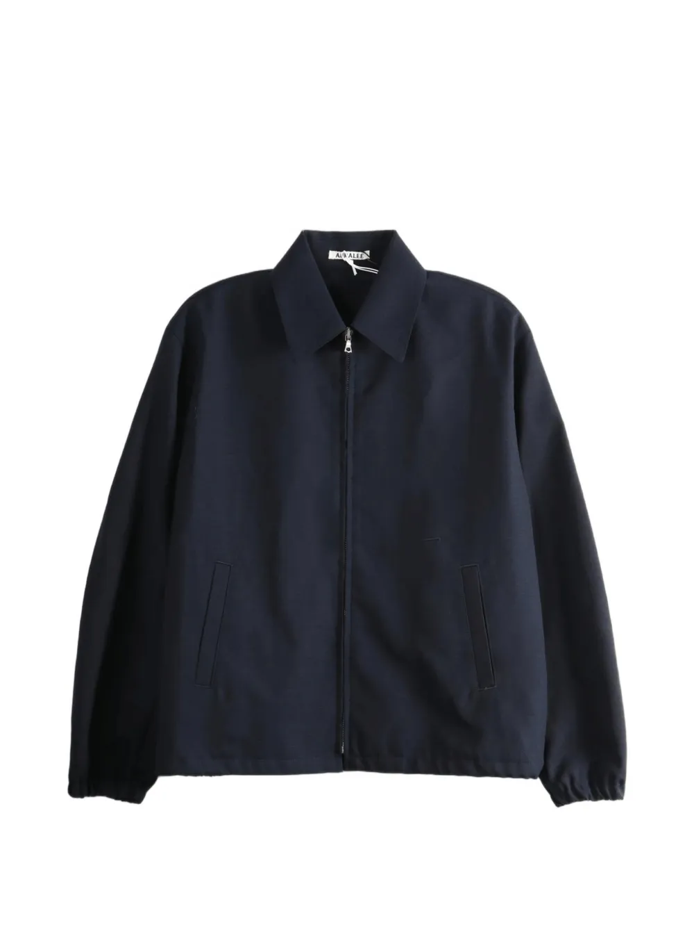 Auralee zip-up elasticated-hem jacket - Blu