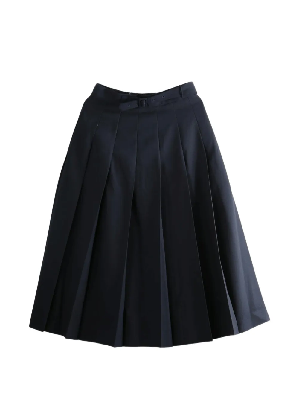 Auralee belted pleated midi skirt - Blu