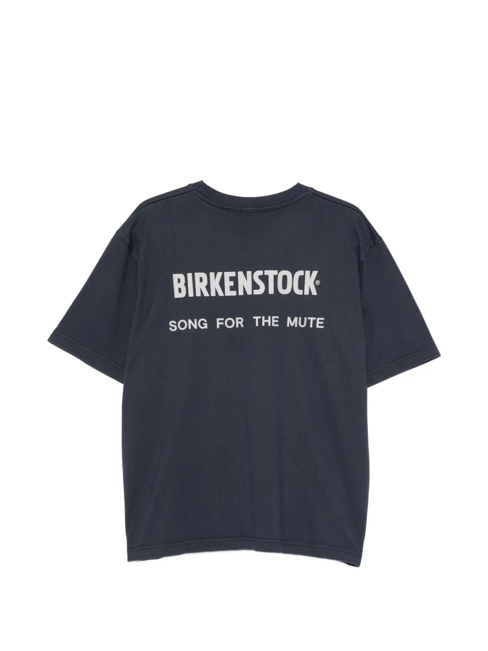 Song For The Mute x Birkenstock T-shirt met ronde hals en logoprint Blauw