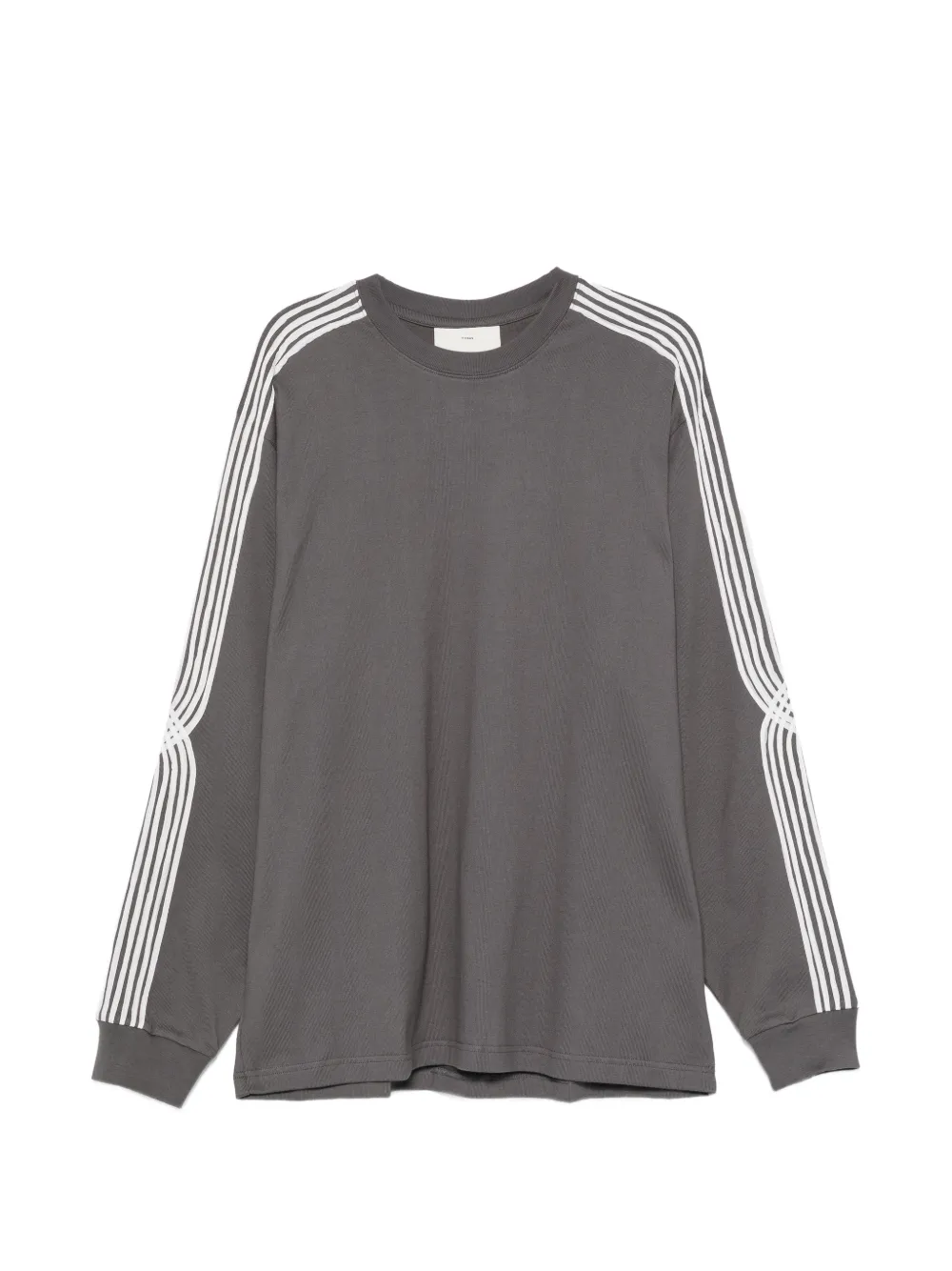 Song For The Mute stripe-detail crew-neck sweatshirt - Grigio