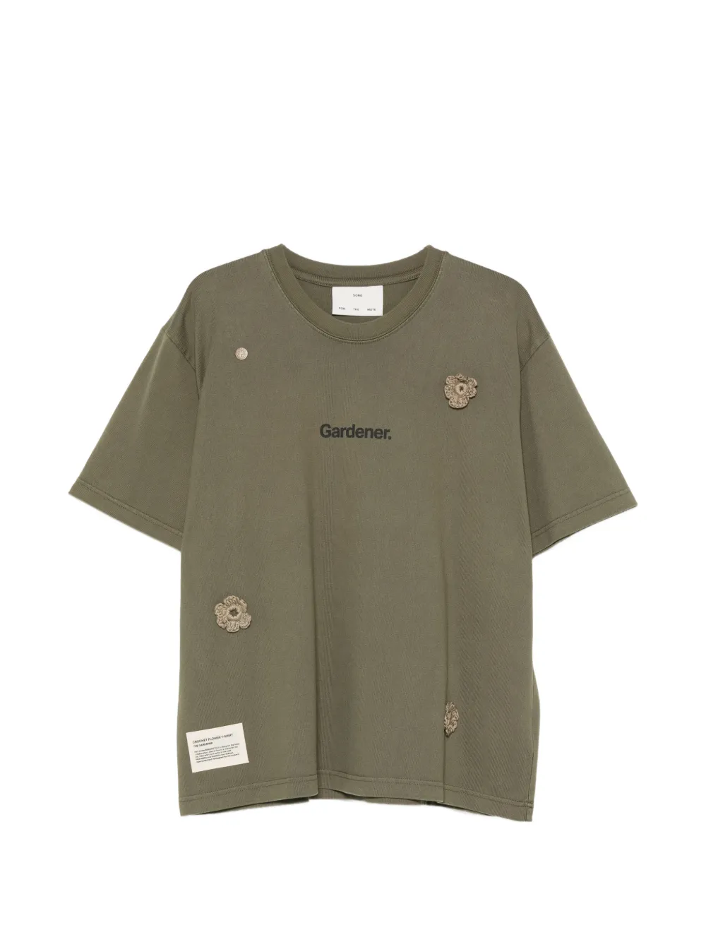 Song For The Mute x Birkenstock floral-patch T-shirt - Verde