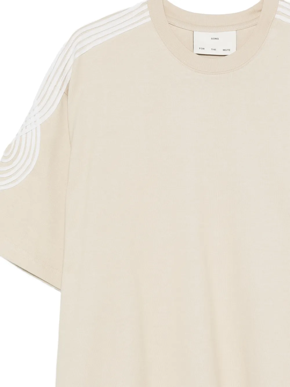 Song For The Mute T-shirt met grafische print Beige