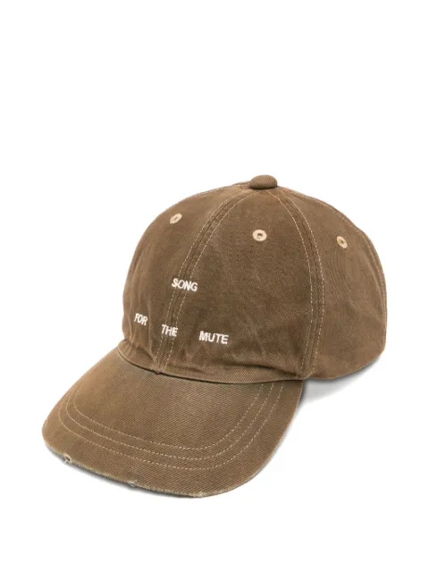 Song For The Mute logo-embroidered distressed-effect cap