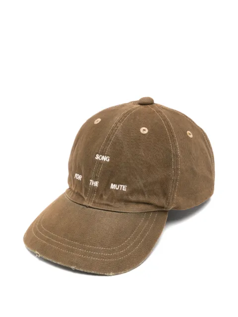 Song For The Mute logo-embroidered distressed-effect cap