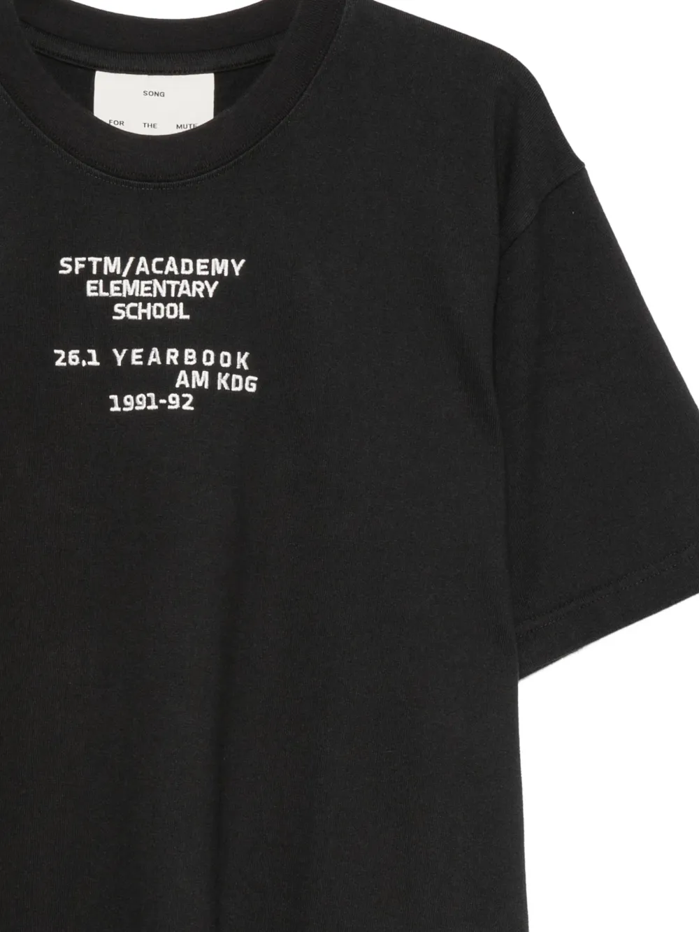 Song For The Mute T-shirt met tekst Zwart