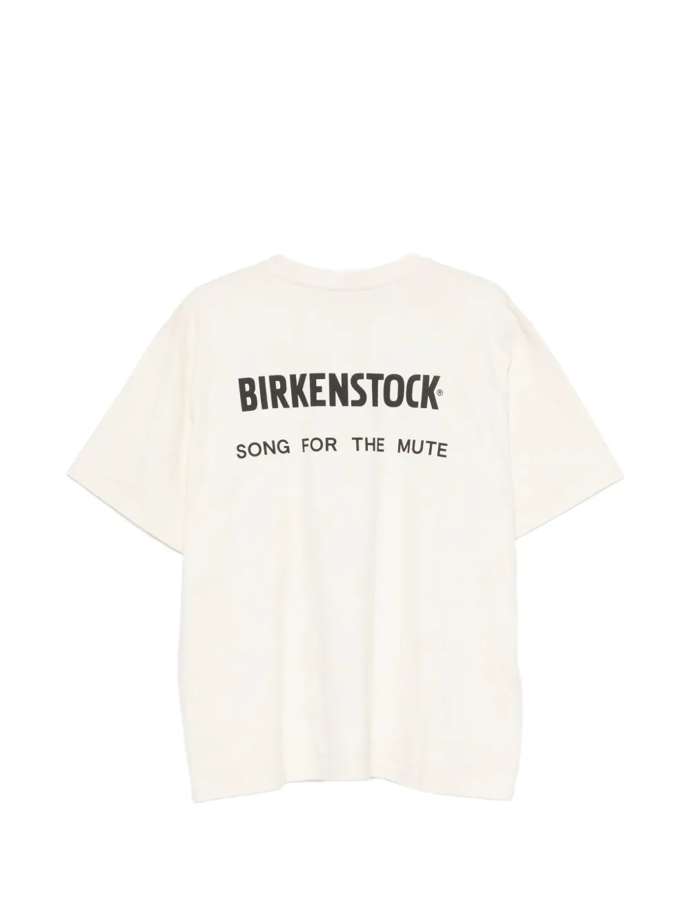 Song For The Mute x Birkenstock logoprinten T-shirt Beige