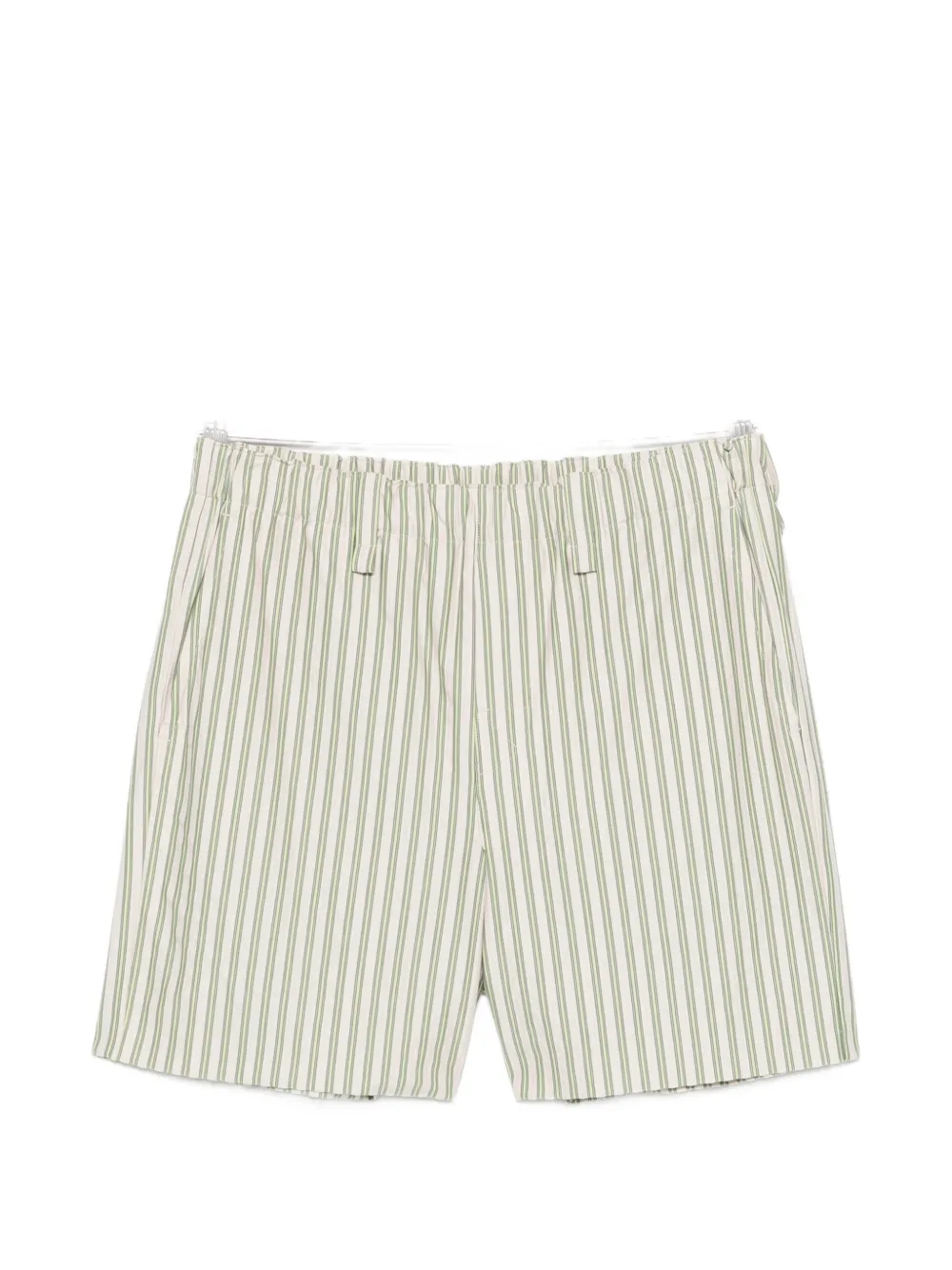 Issey Miyake vertical-stripe shorts - Grün