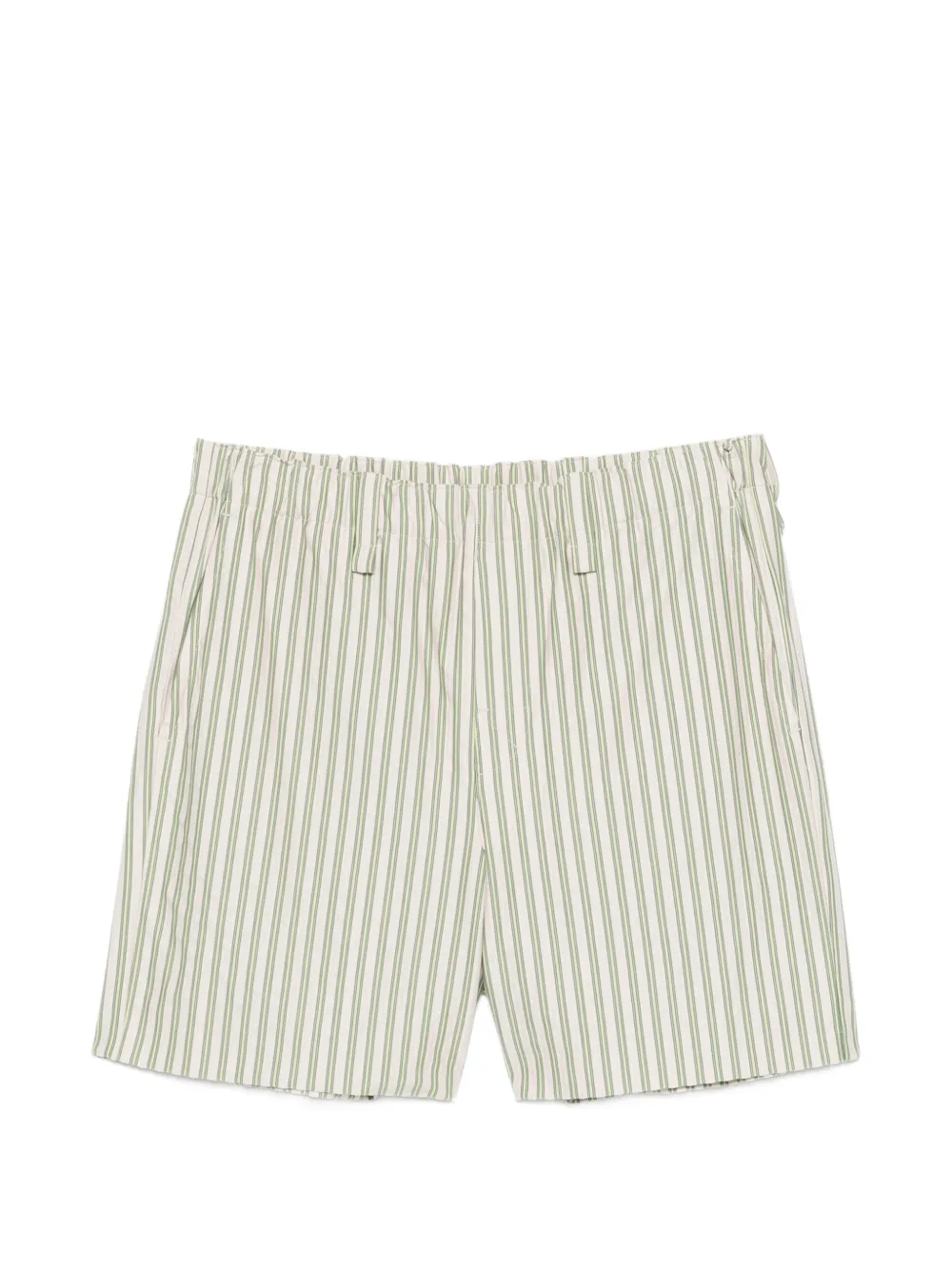 Issey Miyake vertical-stripe shorts - Verde