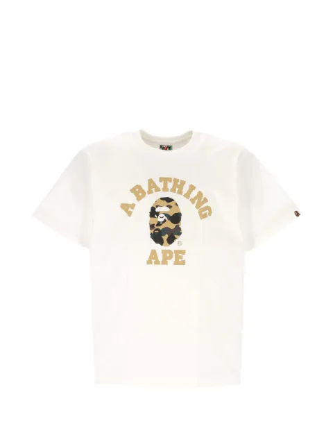 A BATHING APE® logo-print camouflage-pattern T-shirt