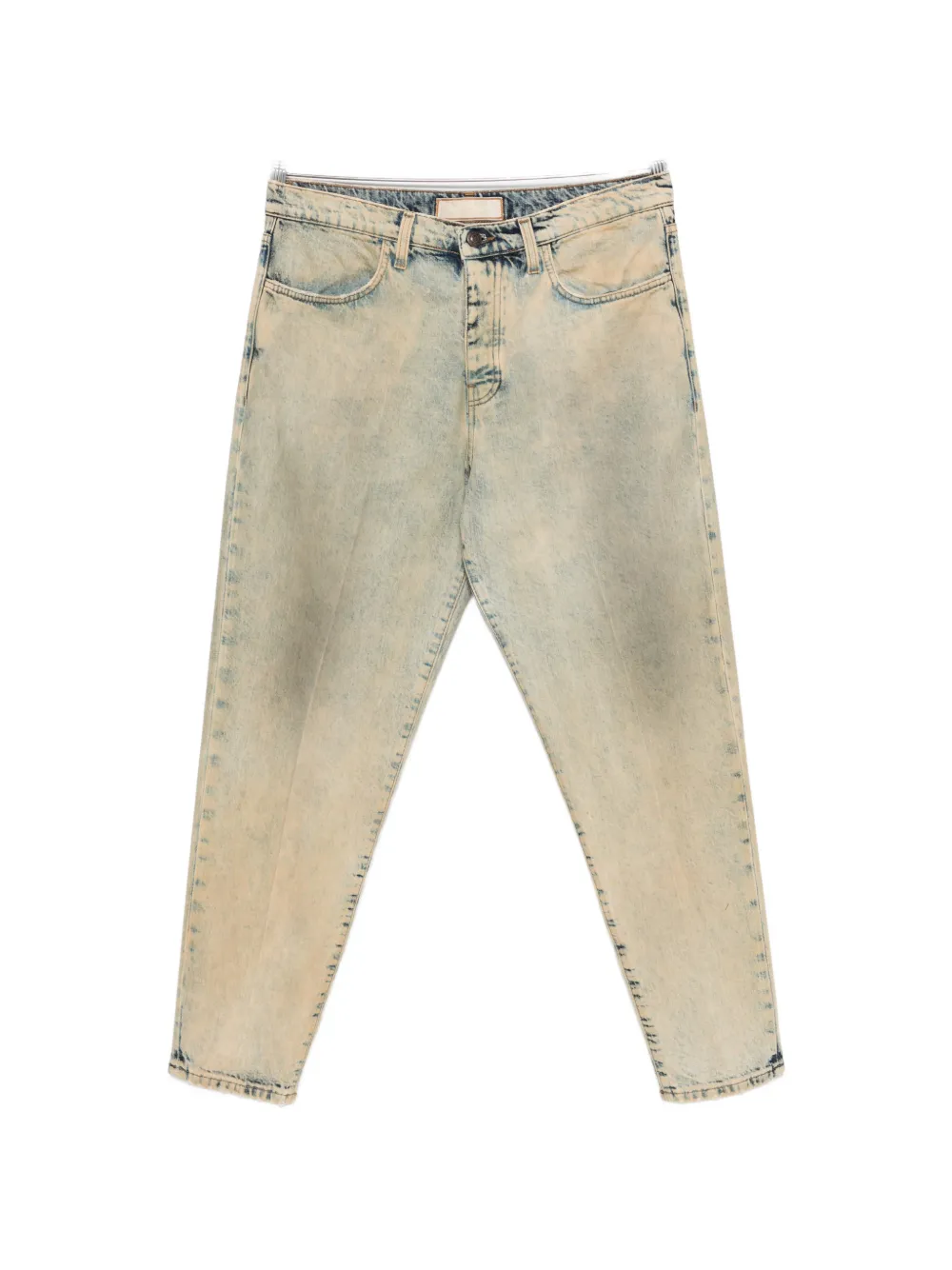 BONHEUR acid-wash tapered jeans - Blu