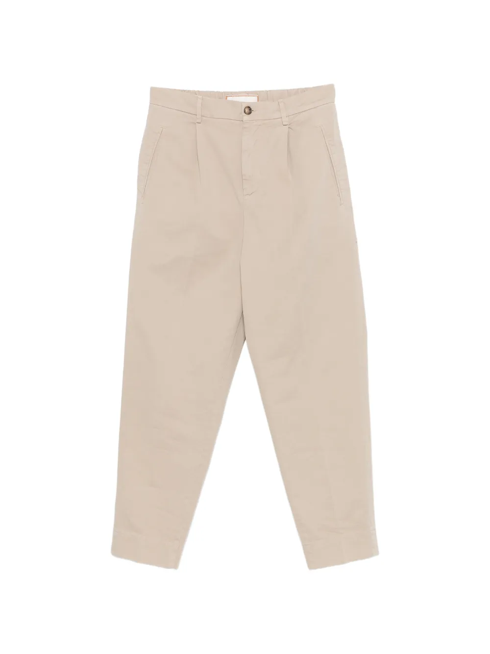 BONHEUR pleated straight-leg trousers - Nude
