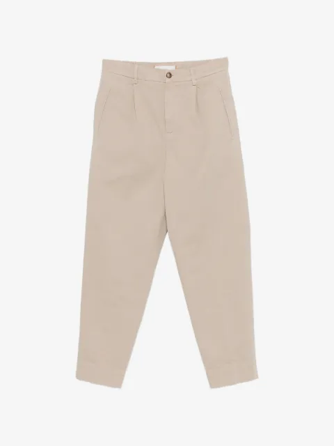 BONHEUR pantalon droit à design plissé