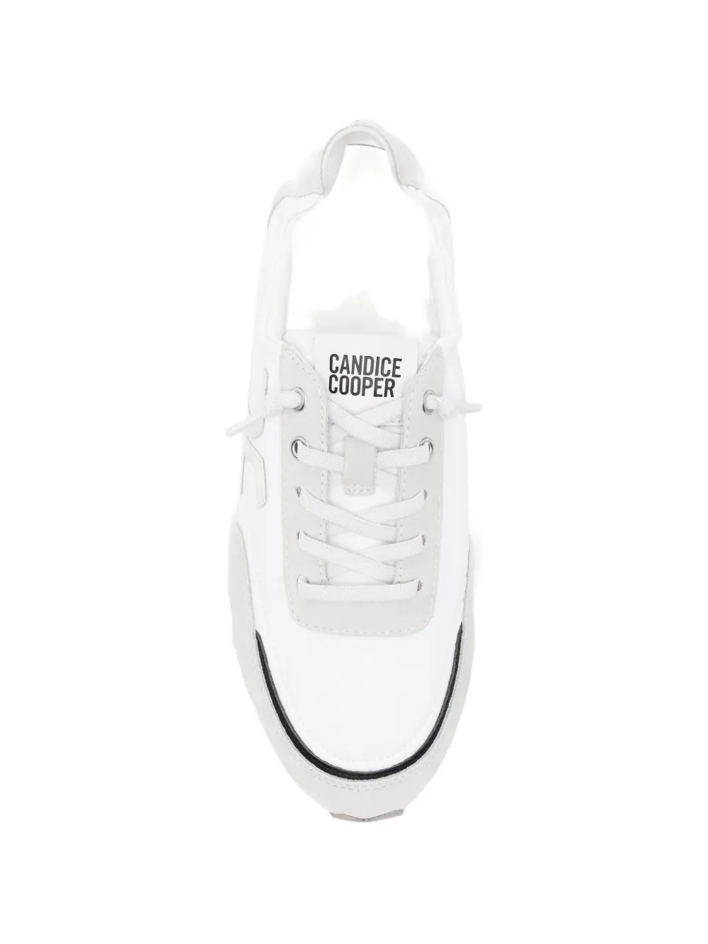 Candice Cooper panelled logo-patch sneakers Wit