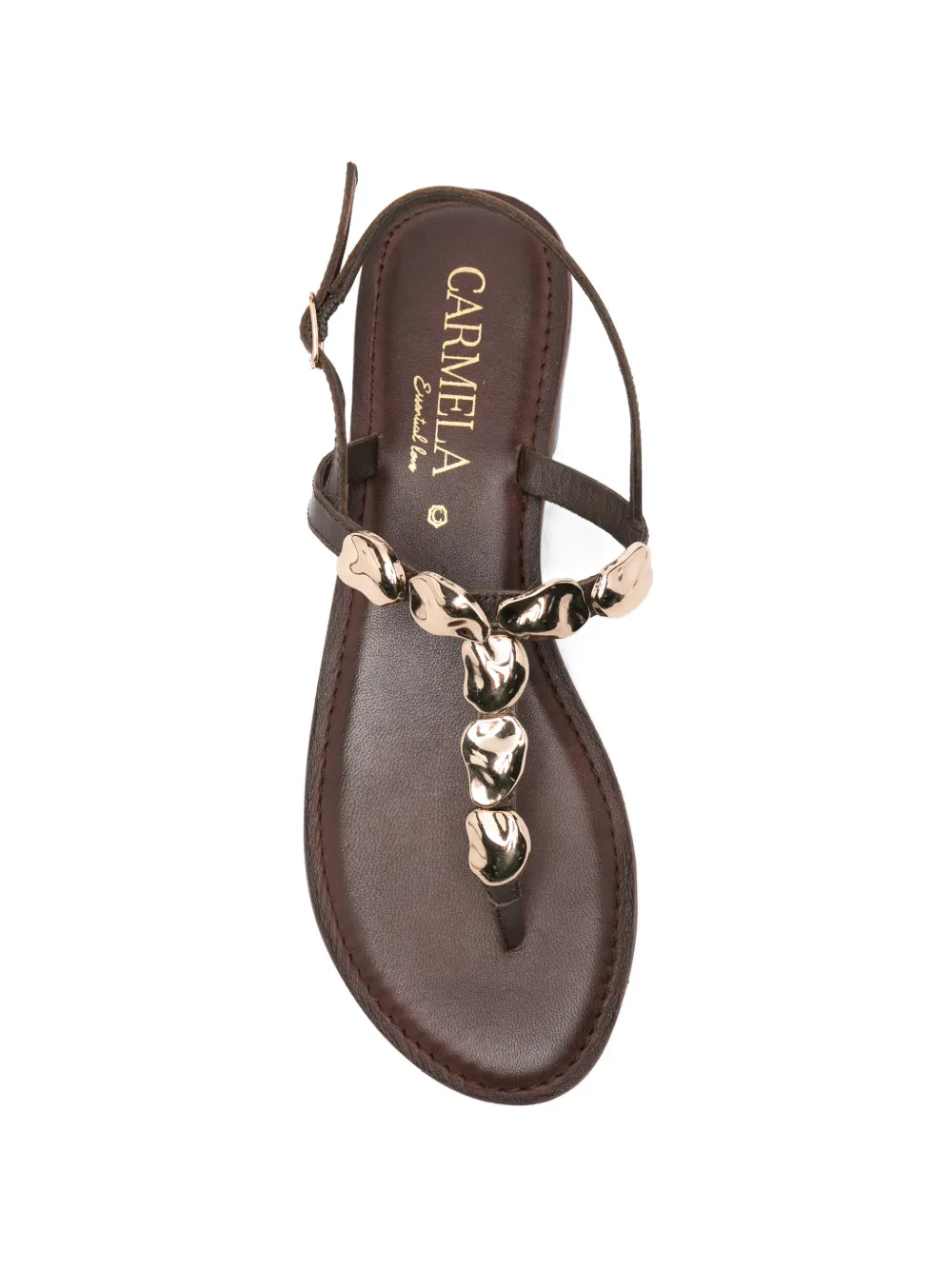Carmela Leren sandalen Bruin