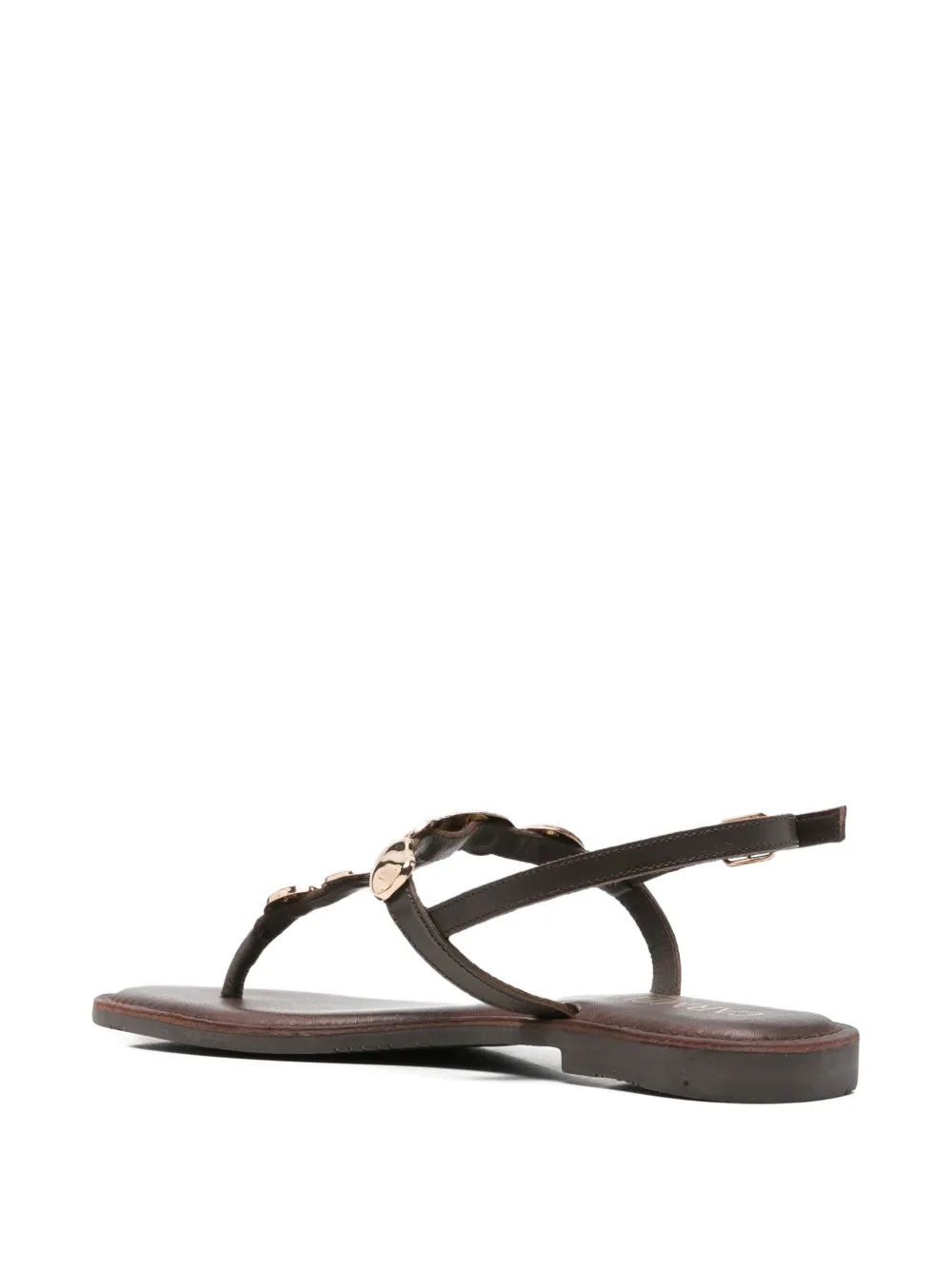 Carmela Leren sandalen Bruin