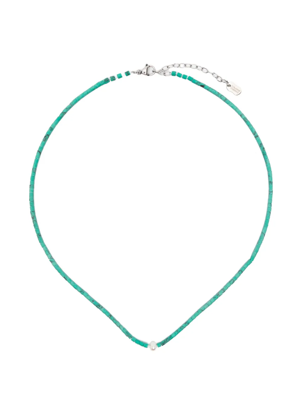 COLLANINE COLORATE beaded pearl-embellished necklace - Blu