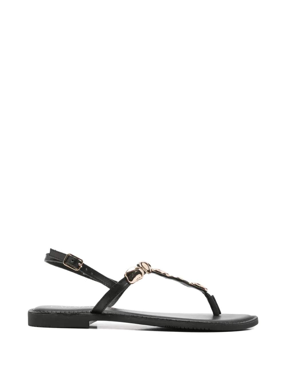 Carmela Leren sandalen Zwart
