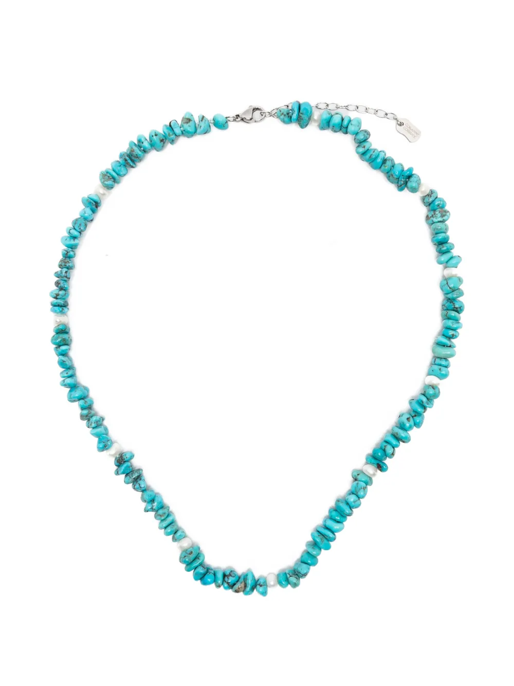 COLLANINE COLORATE turquoise pearl-embellished necklace - Blu