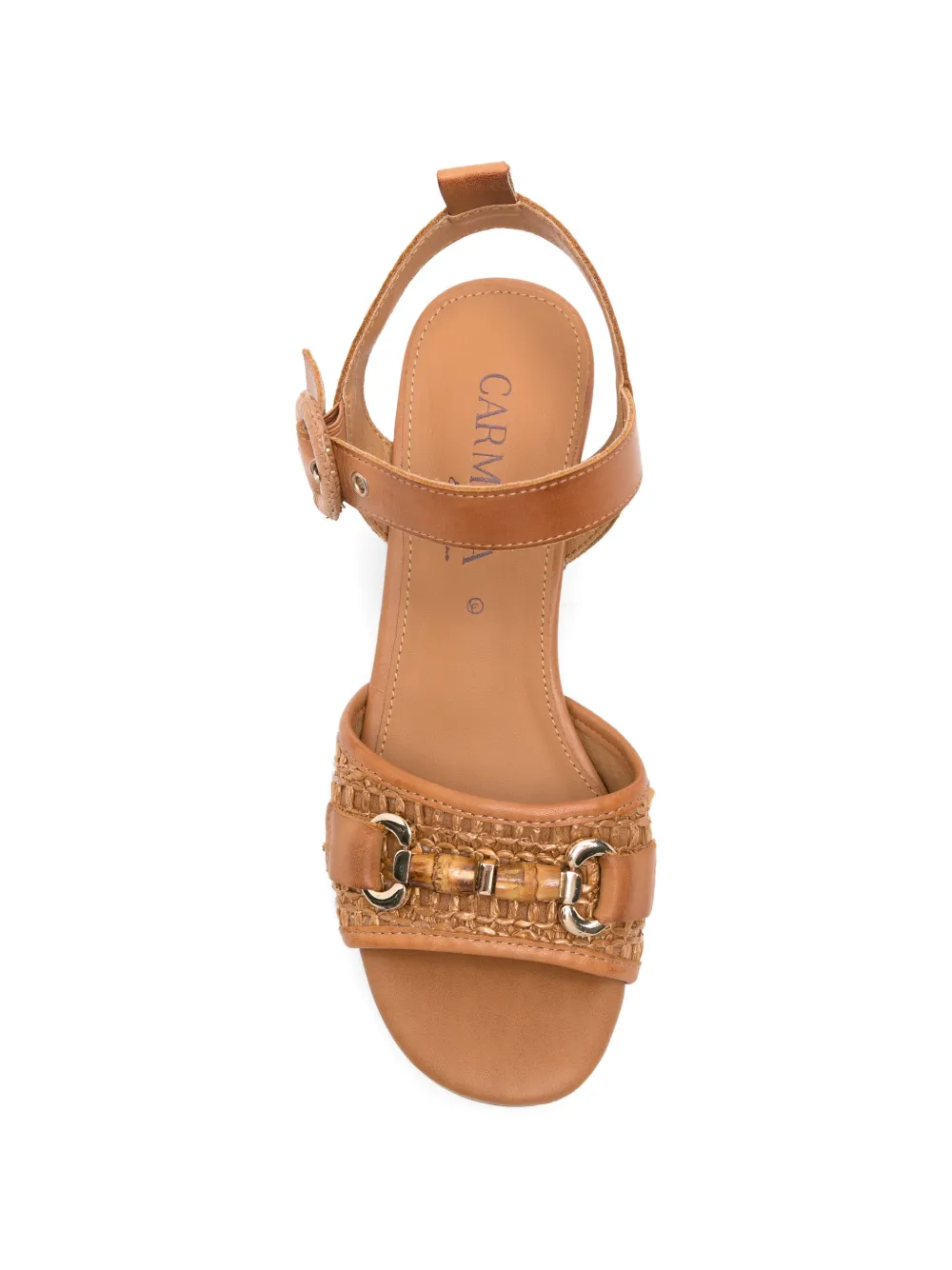 Carmela Sandalen met studs en geweven detail Bruin