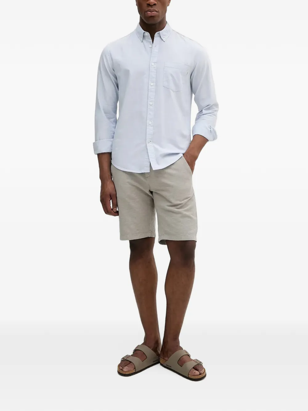 Lindbergh Shorts met trekkoordtaille Grijs