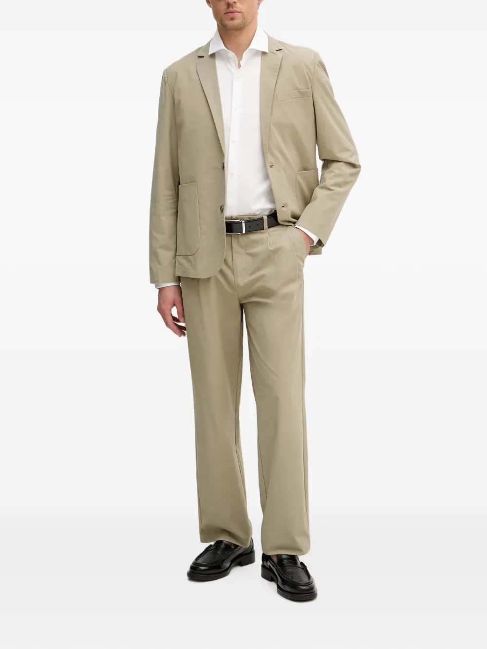 Lindbergh Pak met enkele rij knopen Beige