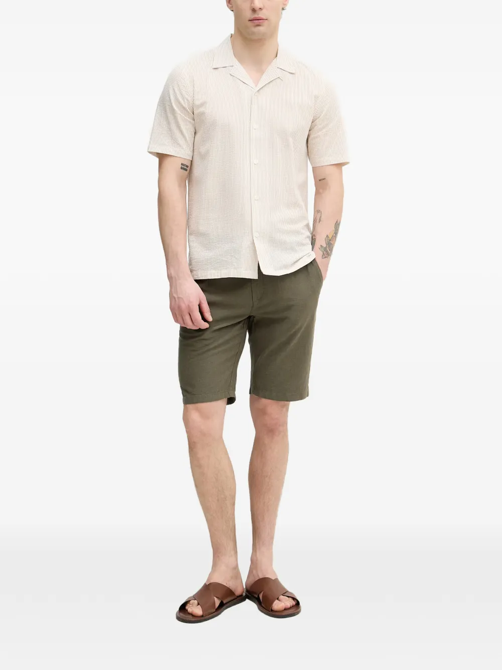 Lindbergh drawstring-waist shorts - Verde