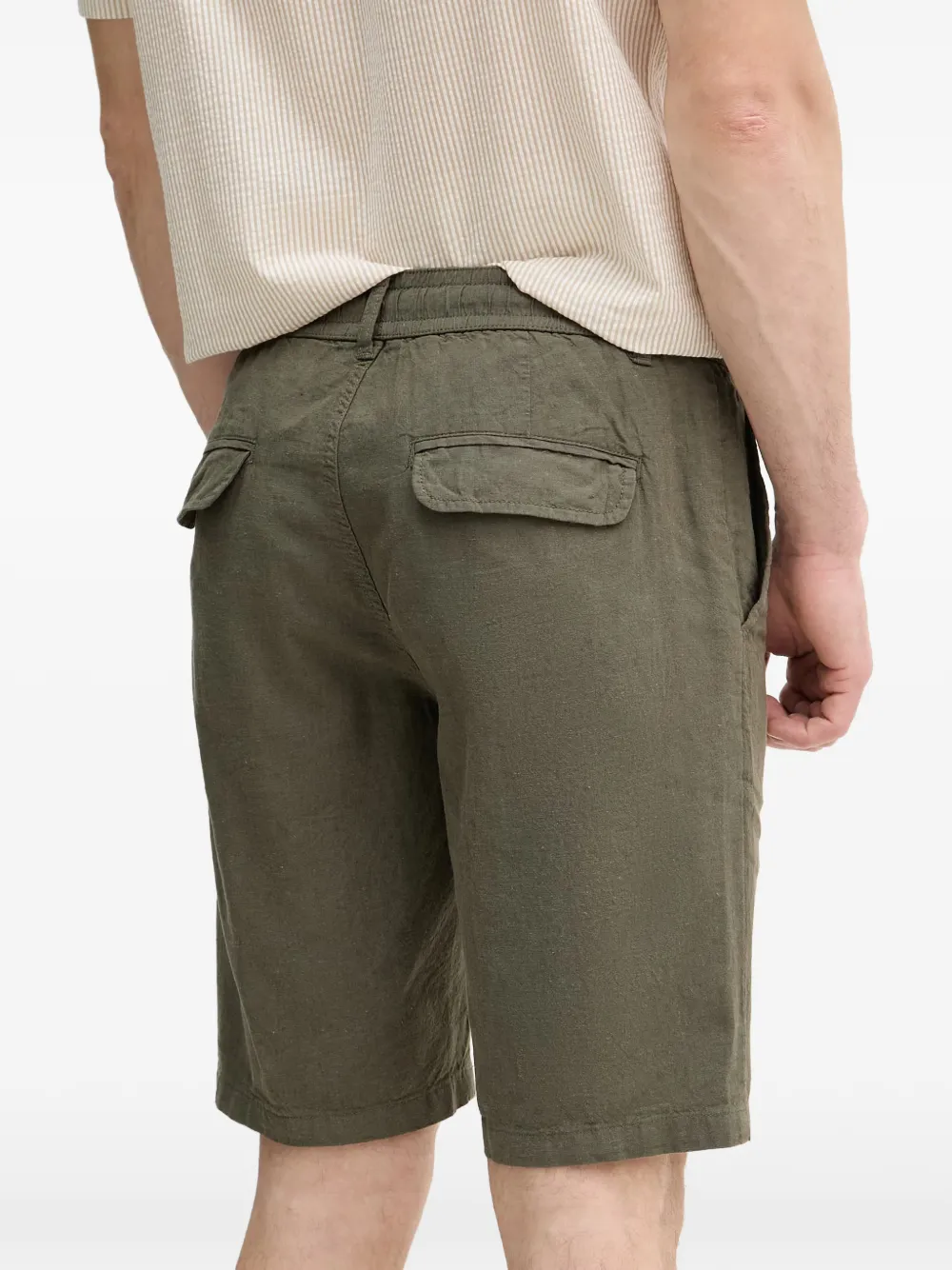 Lindbergh Shorts met trekkoordtaille Groen