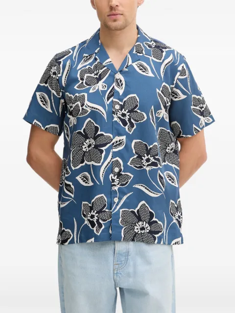 Lindbergh floral-print short-sleeve shirt