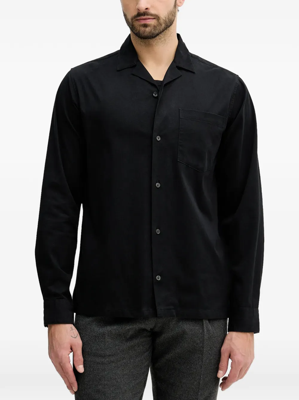Lindbergh camp-collar chest-pocket shirt