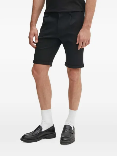 Lindbergh pleat-detail turn-up shorts
