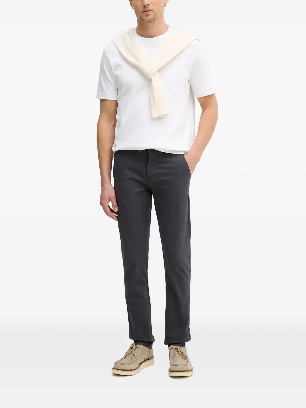 Lindbergh slim-fit chino trousers Grijs