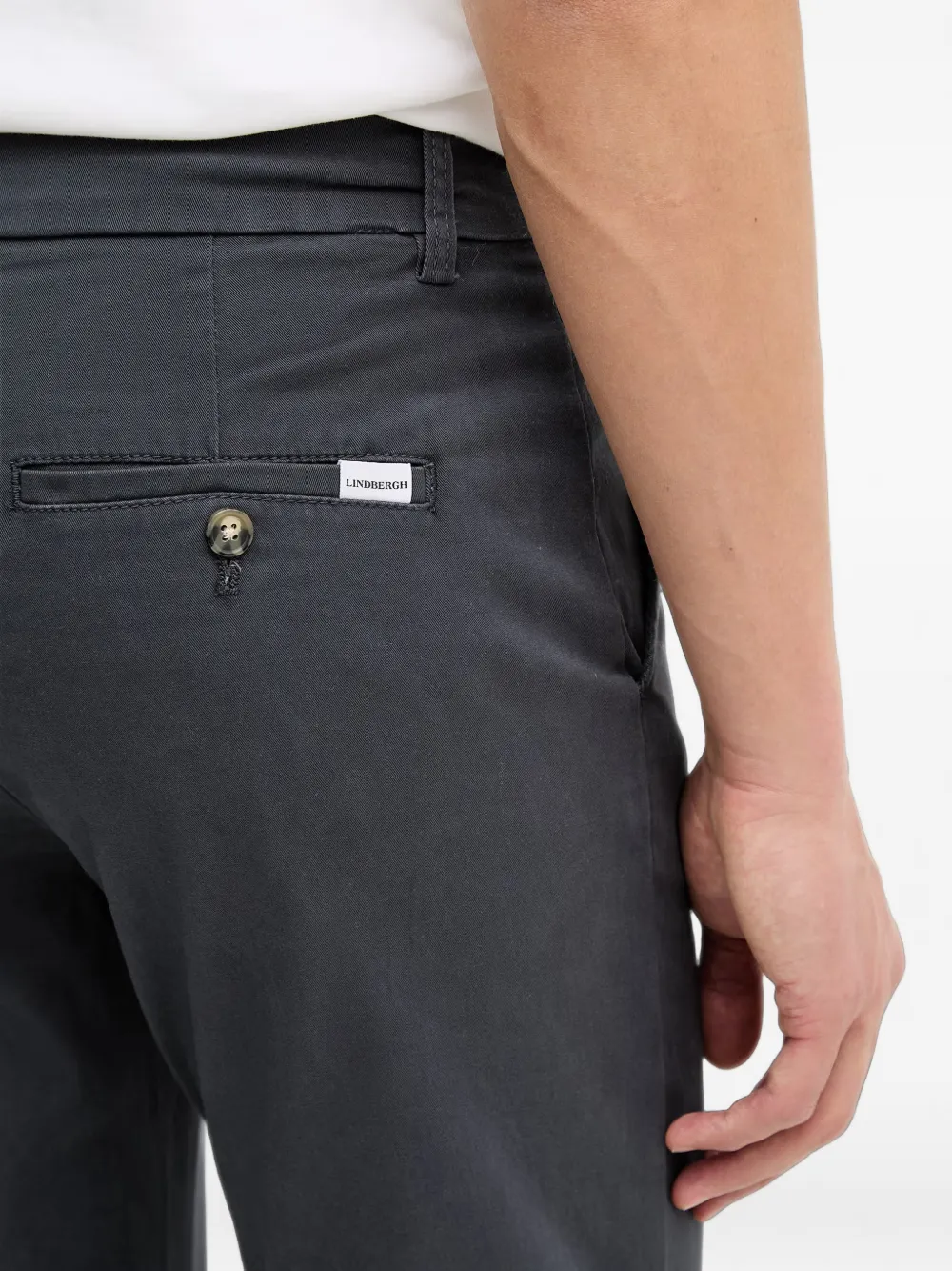Lindbergh slim-fit chino trousers Grijs