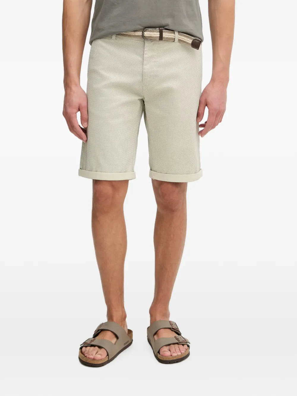 Lindbergh belted chino shorts - Toni neutri