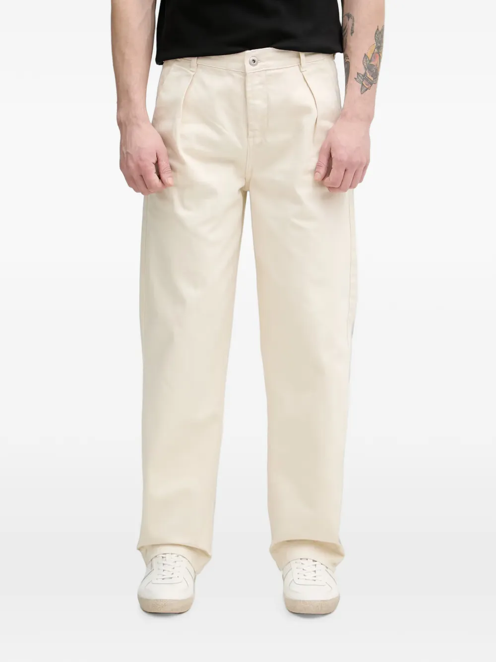 Lindbergh pleated straight-leg jeans - Toni neutri