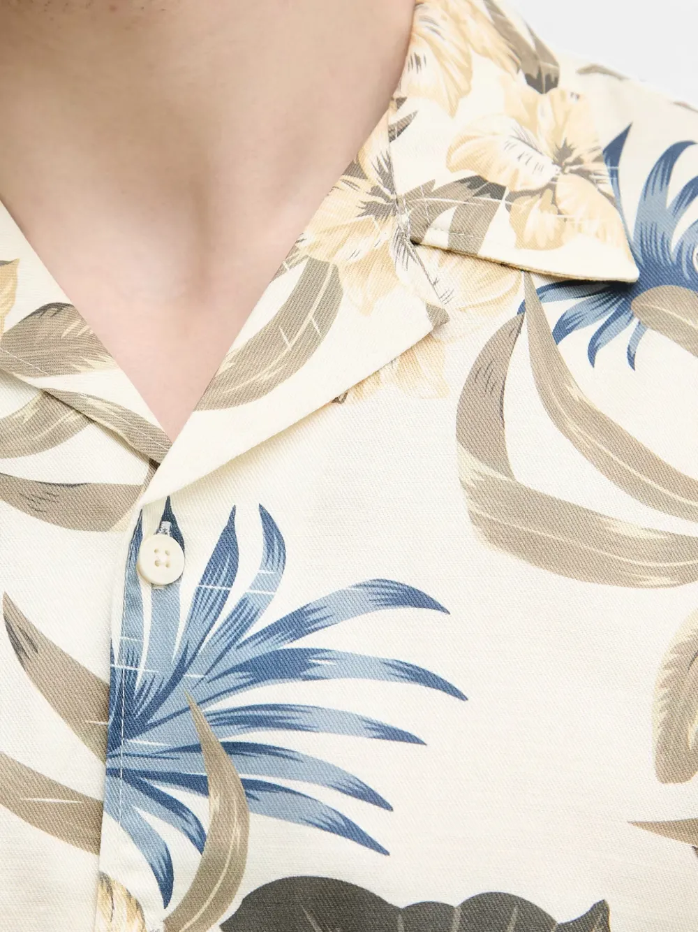 Lindbergh Overhemd met bloemenprint Beige