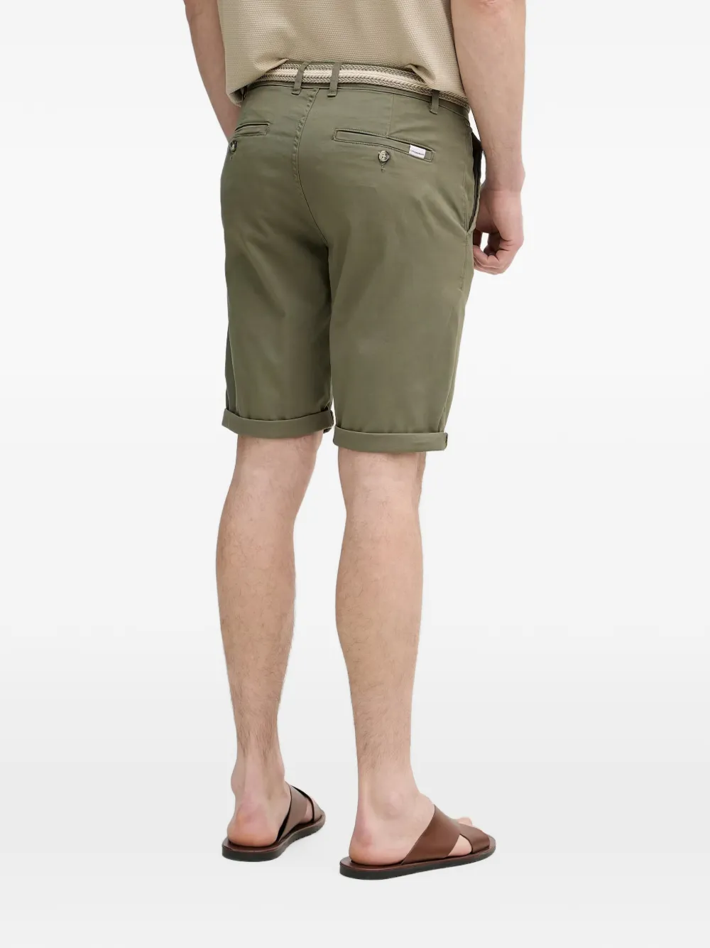 Lindbergh Shorts met opgerolde pijpen Groen