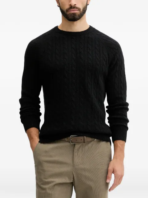 Lindbergh cable-knit raglan-sleeve sweater