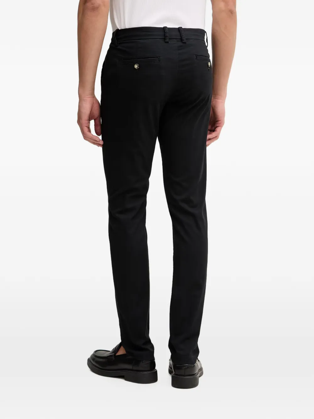 Lindbergh Chino broek met knoopsluiting Zwart